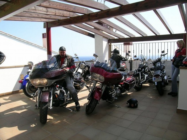 Crash and both his bikes in Spain Sept 2008