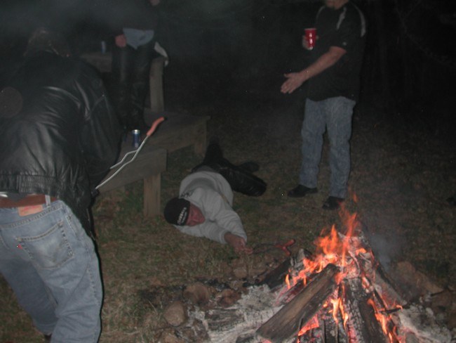 Mike crawing low in the heat