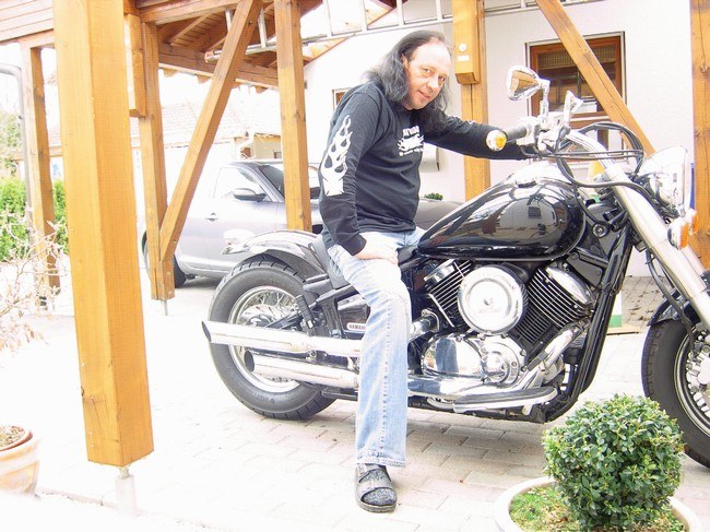 black devil on bike