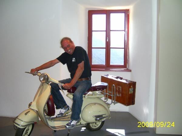 gerti on a vespa