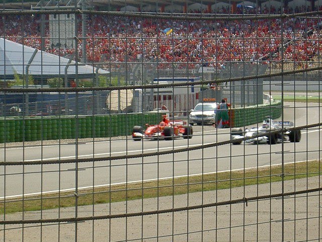 schumi back from pitstop