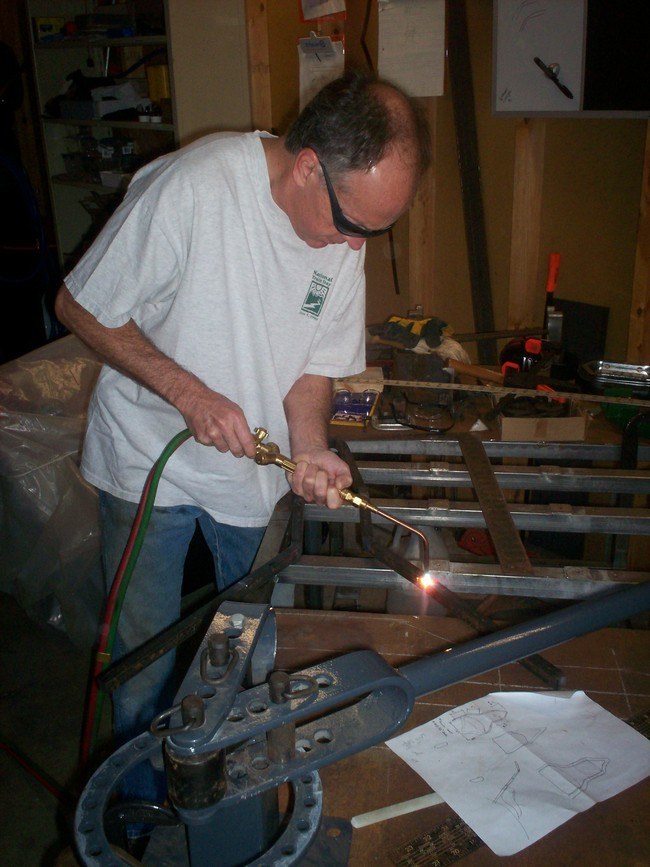 The Doc getting ready for a bend