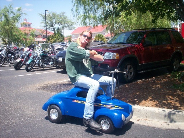 Kirk on his Hot Rod