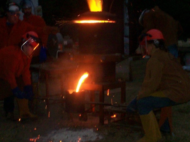 Pouring the Metal